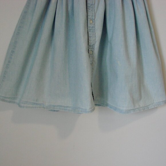 Polo Ralph Lauren Girls Chambray Denim Dress Pony Sleeveless Collar Cotton Siz 6 - Picture 9 of 14